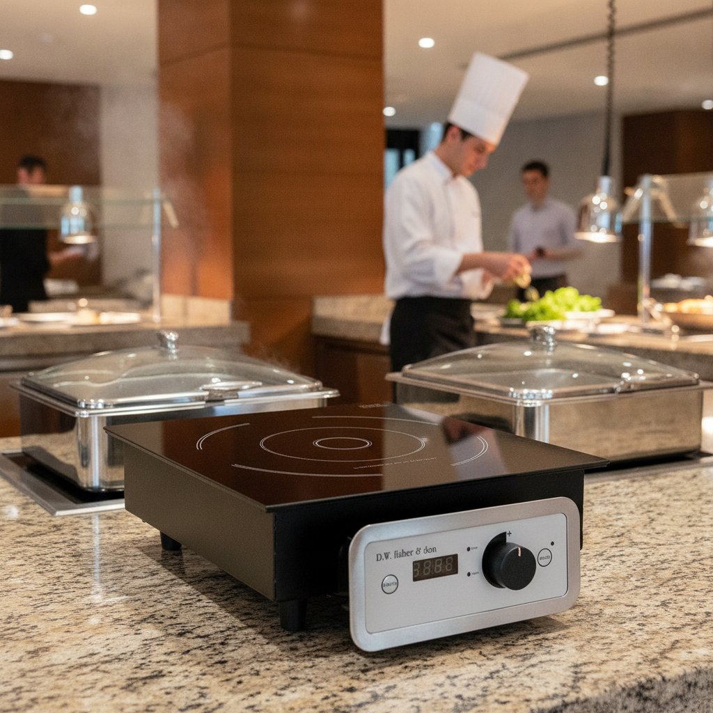 Metal Induction Hob for Efficient Cooking in Buffets