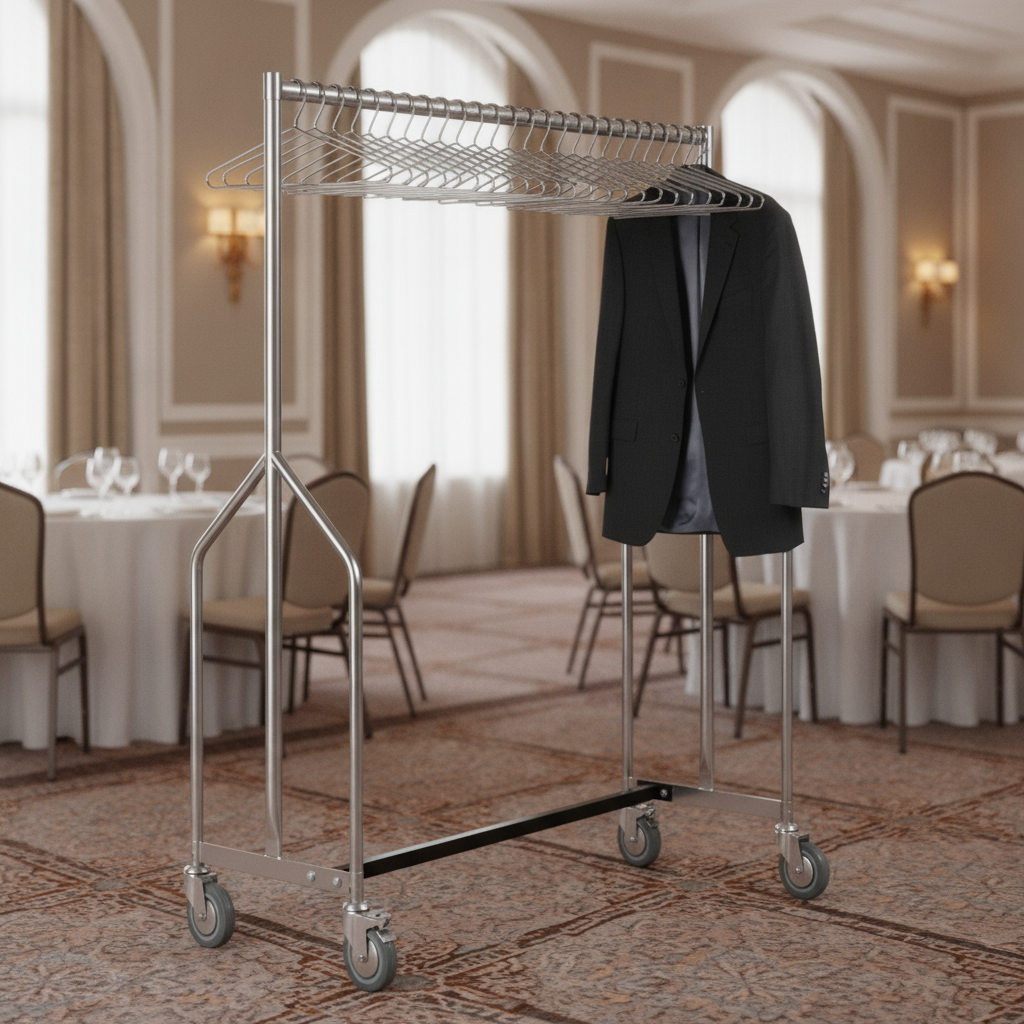 Heavy Duty Steel Garment Rail for Hotels & Events