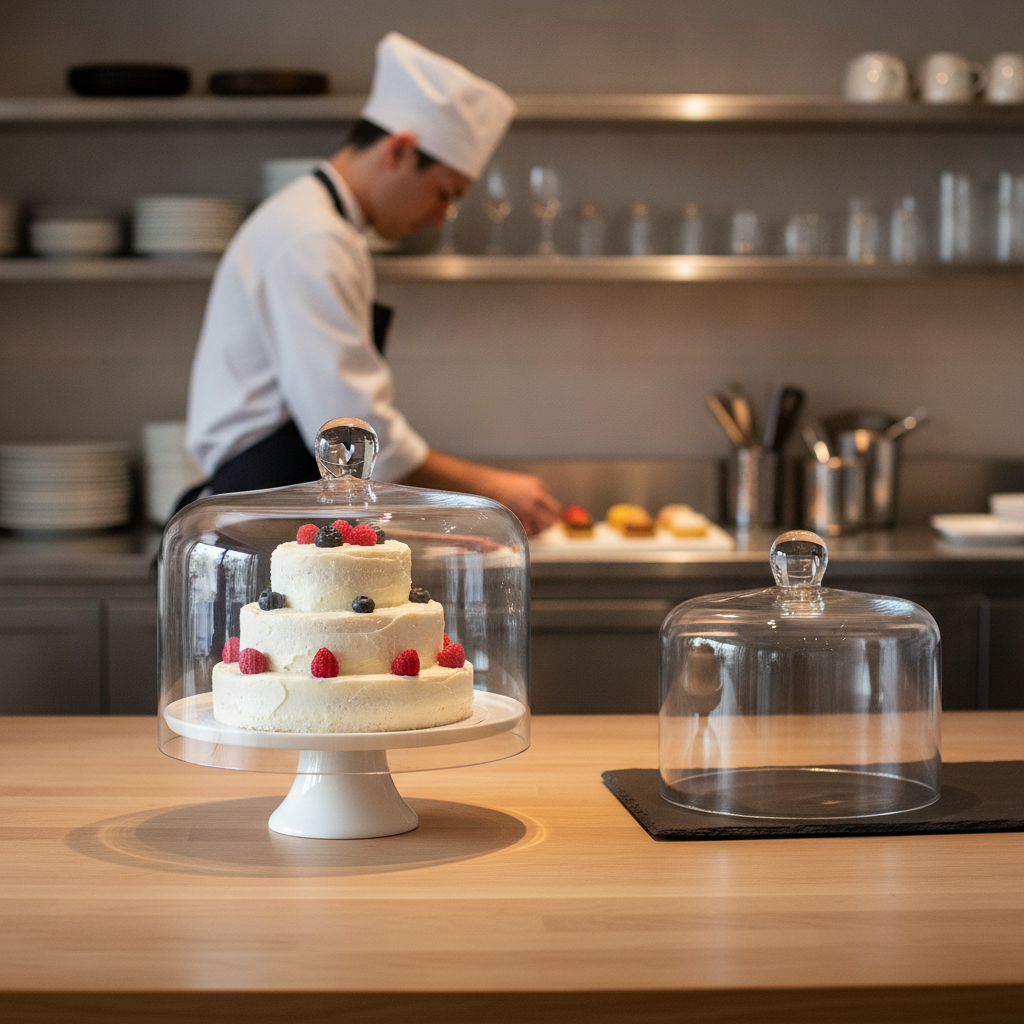 Soda Lime Glass Dome 200mm for Cake Displays
