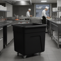 Black Polyethylene Large Trolley 185L for Hospitality Use