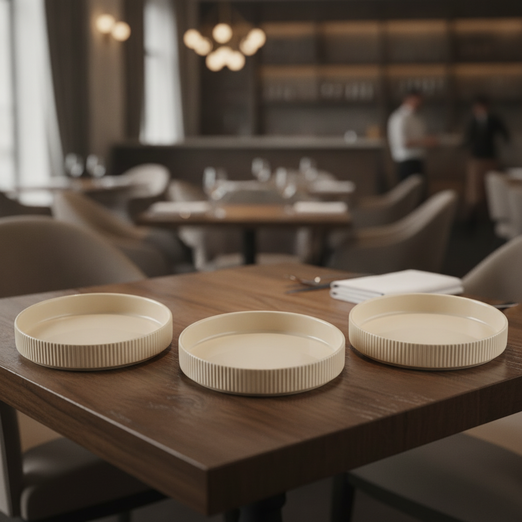 Porcelain Walled Plate 200mm for Catering & Hospitality (Pack of 3)