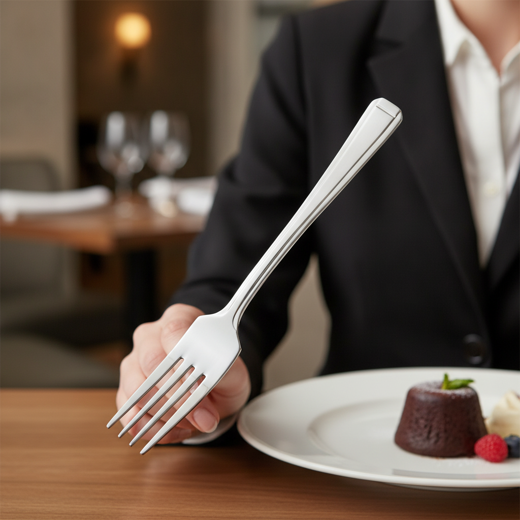 18/0 Stainless Steel Dessert Forks for Dining Tables (Pack of 12)