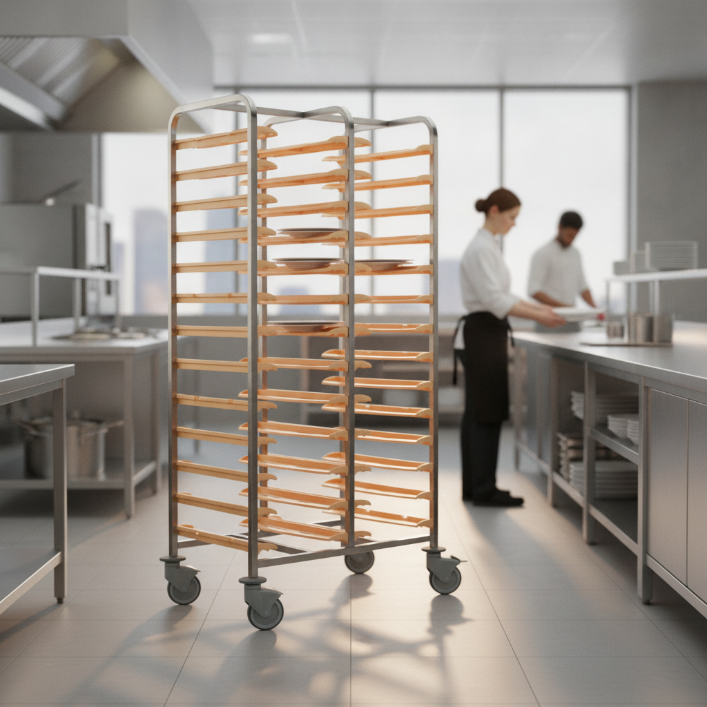 Stainless Steel Self Clearing Trolley for Efficient Service
