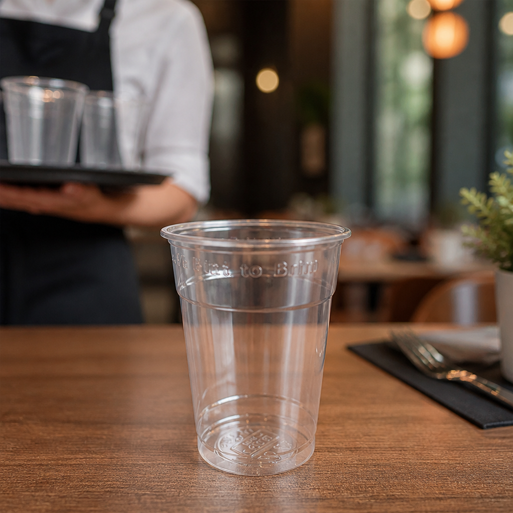 Clear Plastic Half Pint Tumblers 284ml for Events & Parties (Pack of 1000)