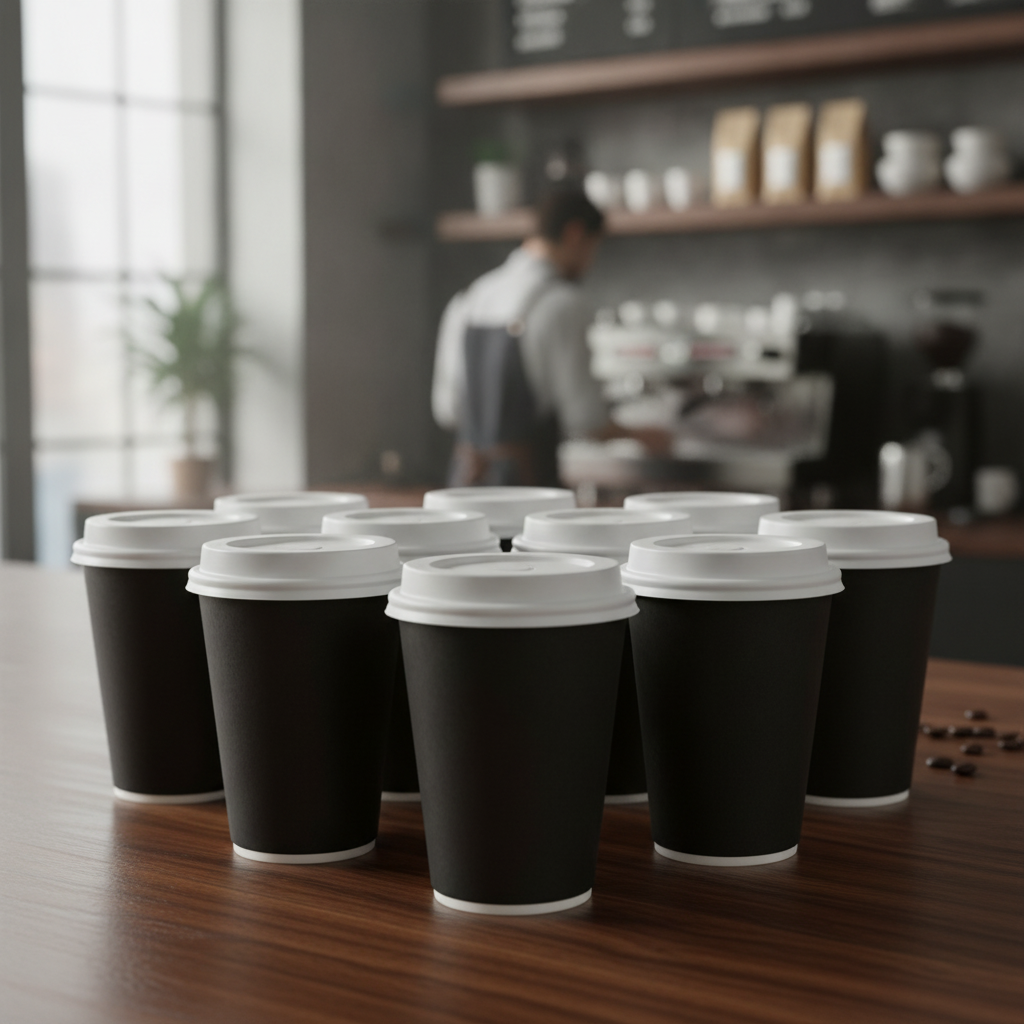 Paper Hot Cups 12oz for Takeaway Service (Pack of 300)