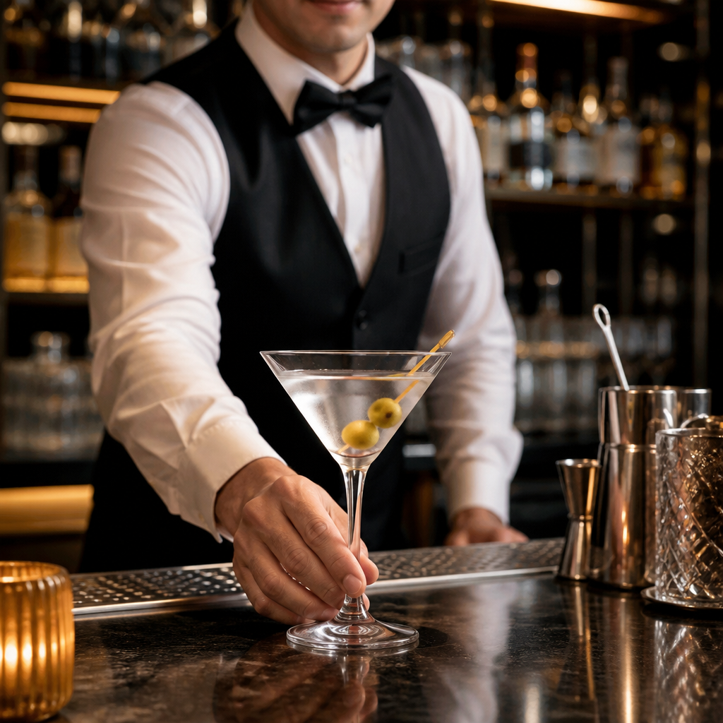 Glass Martini Glasses 210ml for Elegant Bar Service (Pack of 6)