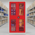 Powder Coated Steel Mesh-Fronted Cupboard for Offices & Stock Rooms