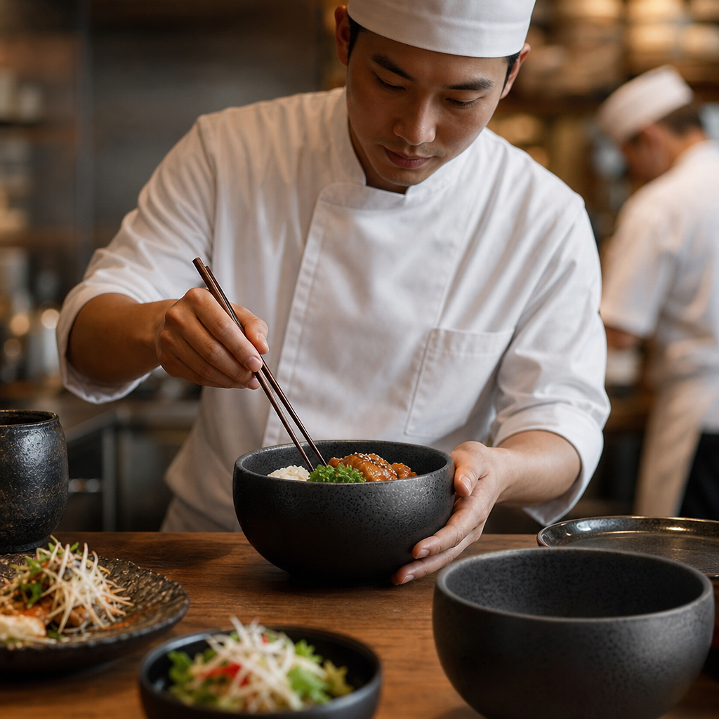 Rice Bowls 600ml Stoneware for Contemporary Dining (Pack of 6)