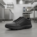 Recycled Microfibre Black Trainers for Professional Use