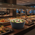 Melamine Black Bowl 1.2L for Buffets