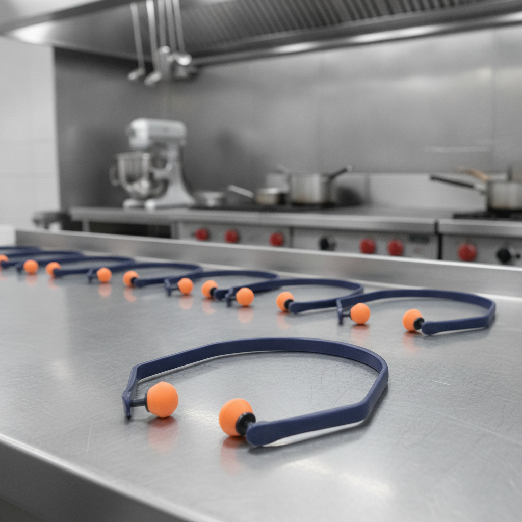 Polyurethane Earplugs SNR 26 for Kitchen Safety (Pack of 10)
