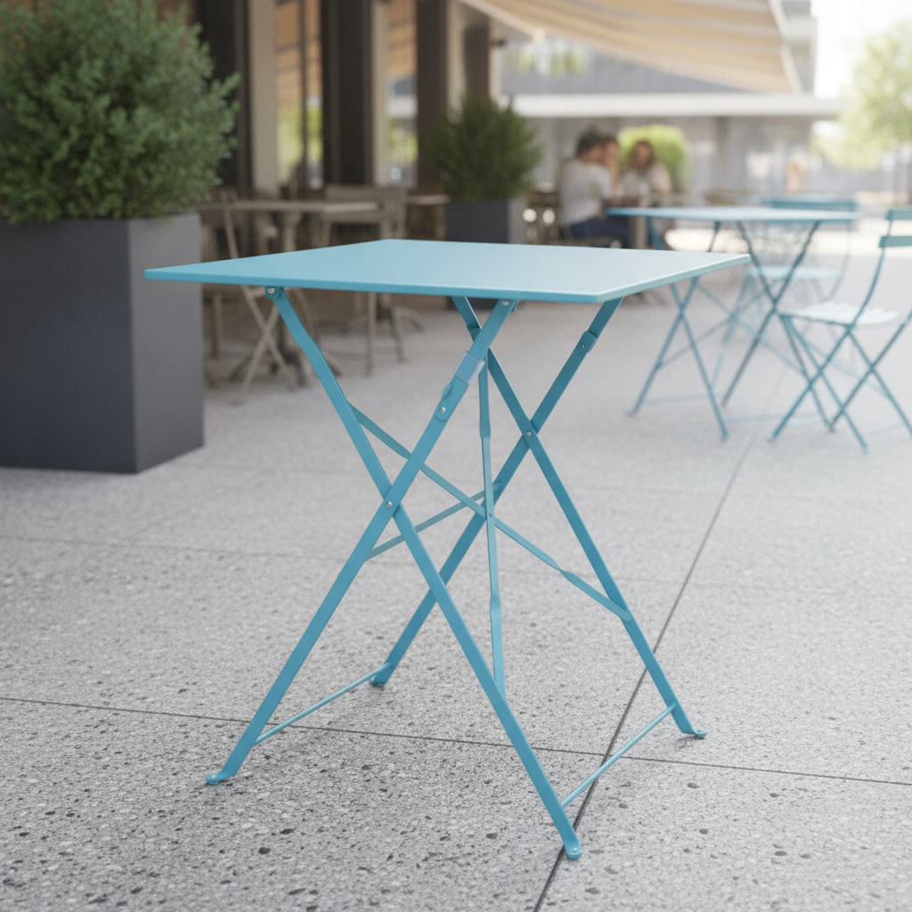 Steel Square Pavement Table 600mm for Indoor & Outdoor Use