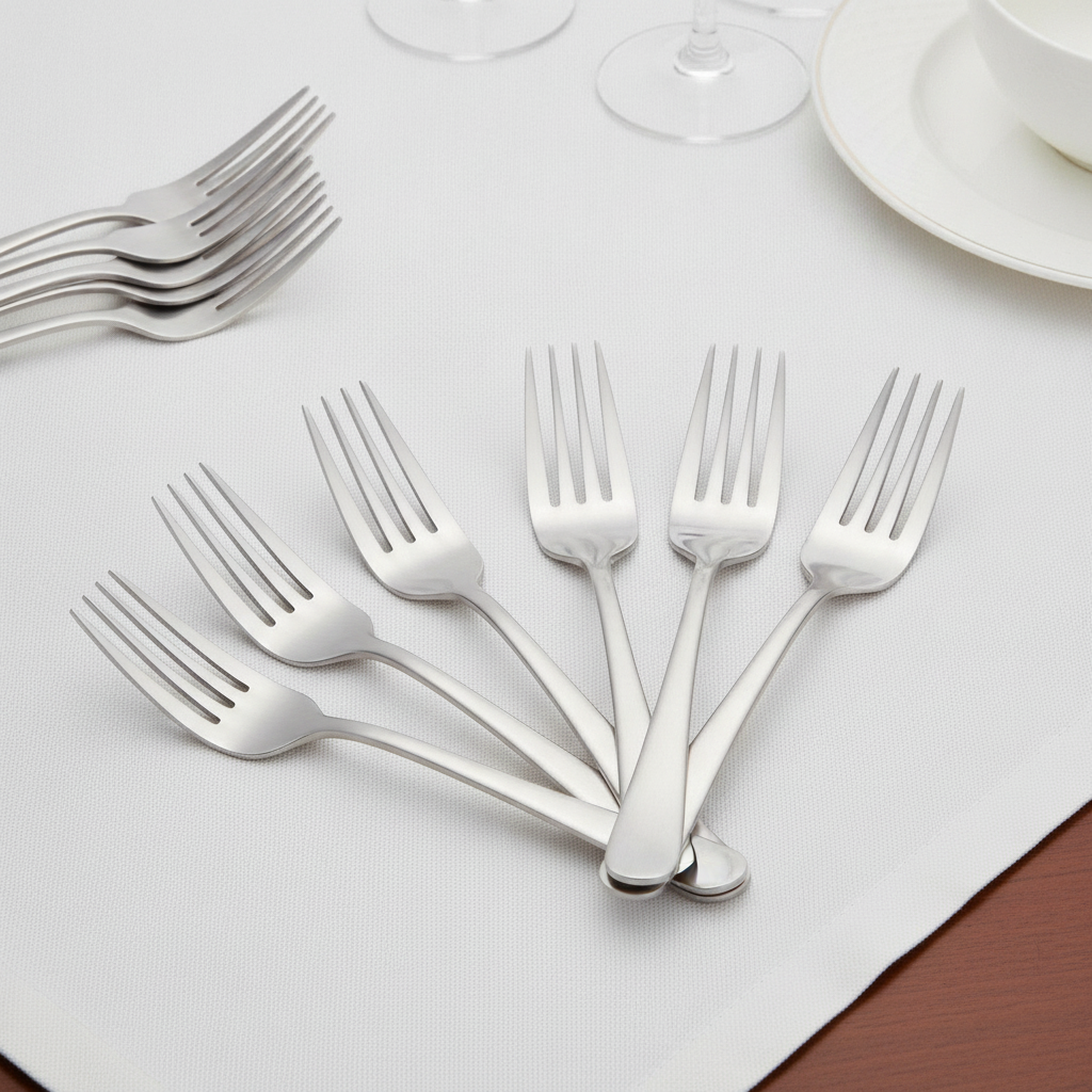 18/0 Stainless Steel Dessert Forks for Elegant Dining (Pack of 12)