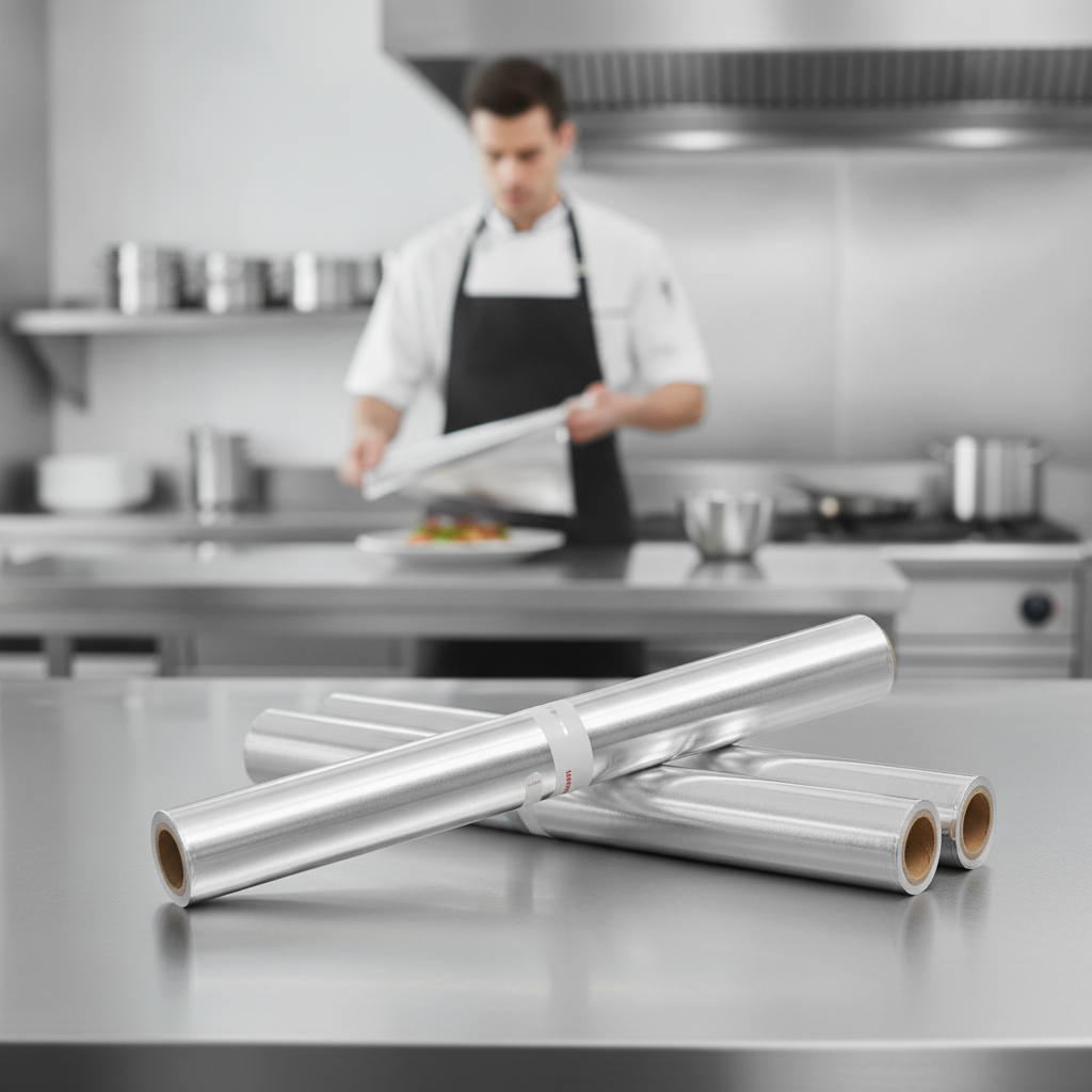 Aluminium Foil Refill 300mm for Efficient Food Wrapping (Pack of 3)