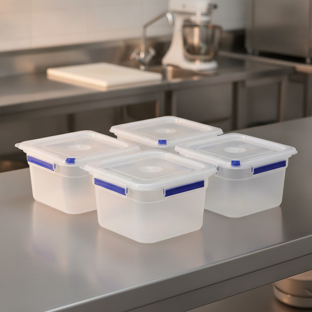 Polypropylene GN Container 1.5L for Professional Kitchens (Pack of 4)