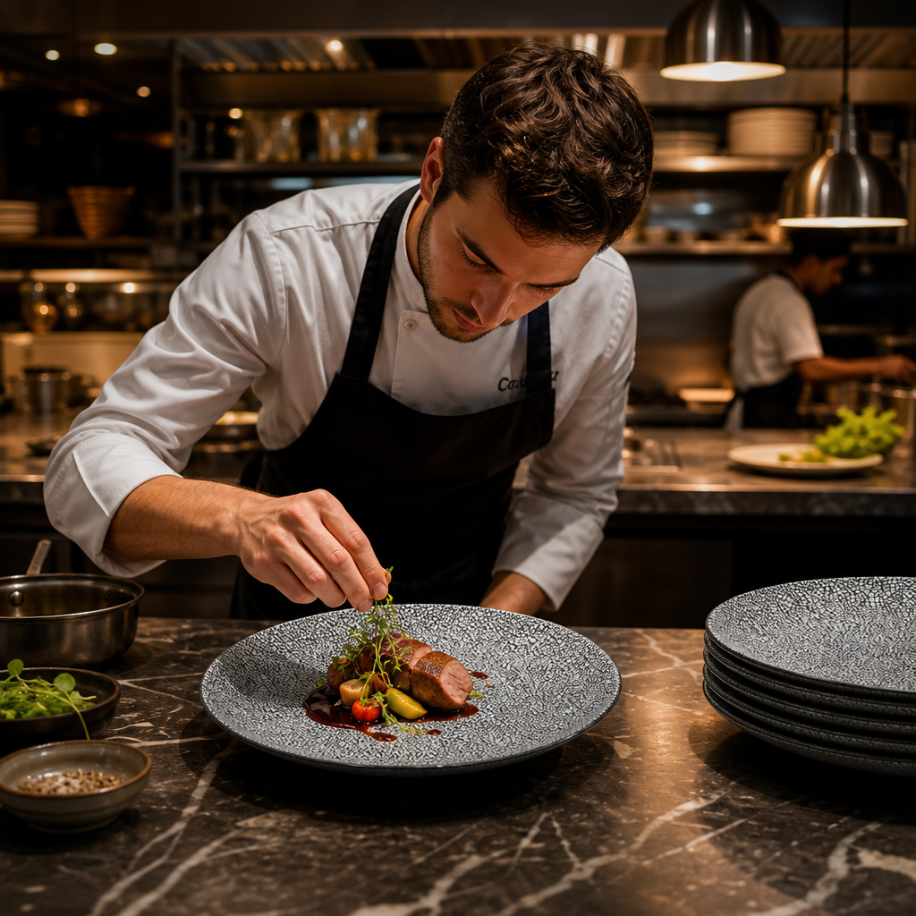 Coupe Plates 300mm Black Porcelain for Elegant Dining (Pack of 12)