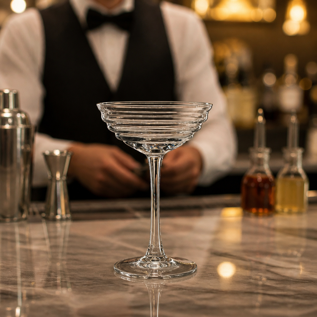 Clear Glass Coupe Glasses 155ml for Serving Cocktails (Pack of 6)