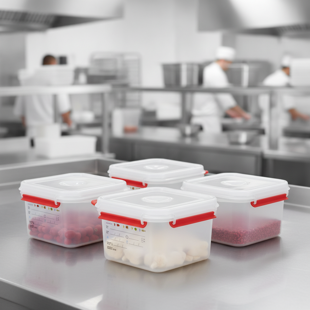 Polypropylene Gastronorm Food Storage Containers 1.7L for Professional Kitchens (Pack of 4)