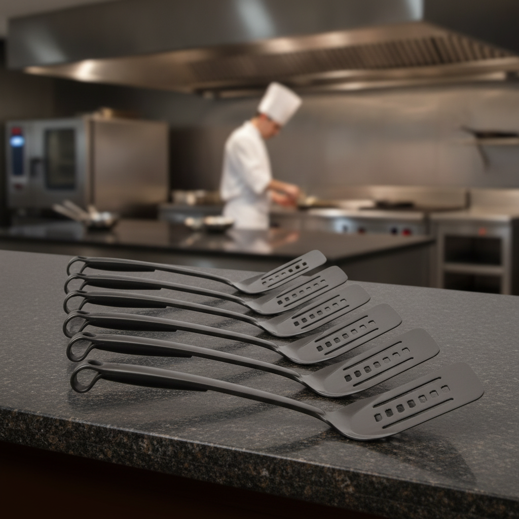 18/10 Stainless Steel Black Spatulas 280mm for Buffet Presentation (Pack of 10)