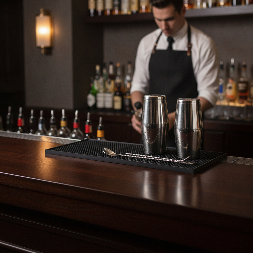 Rubber Mini Bar Mat 150 x 300mm for Bartending