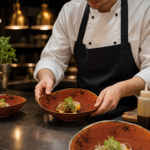 Bowls 180mm Terracotta Porcelain for Casual Dining (Pack of 12)