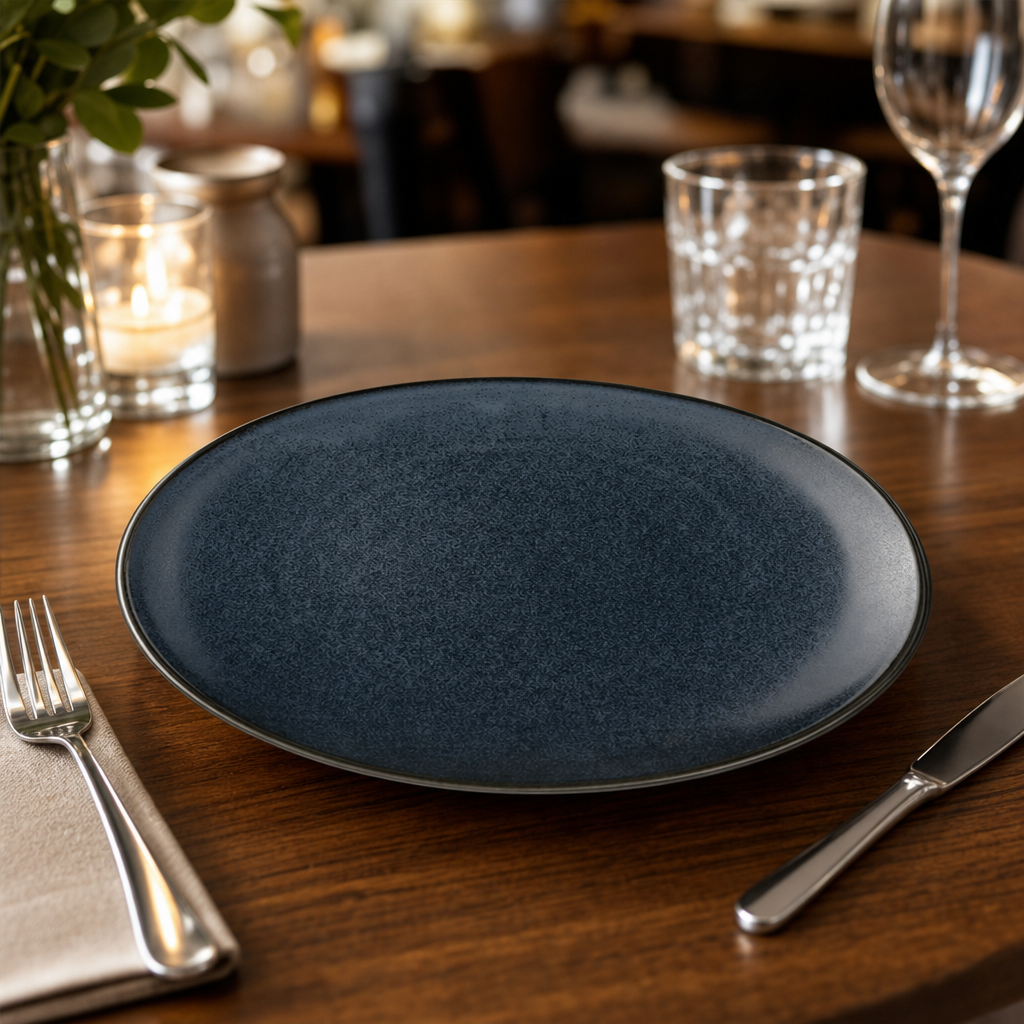Organic Vitrified Plates 235mm China for Casual Dining (Pack of 24)