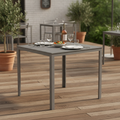HDPE Grey Slatted Outdoor Table 742mm for Al Fresco Dining