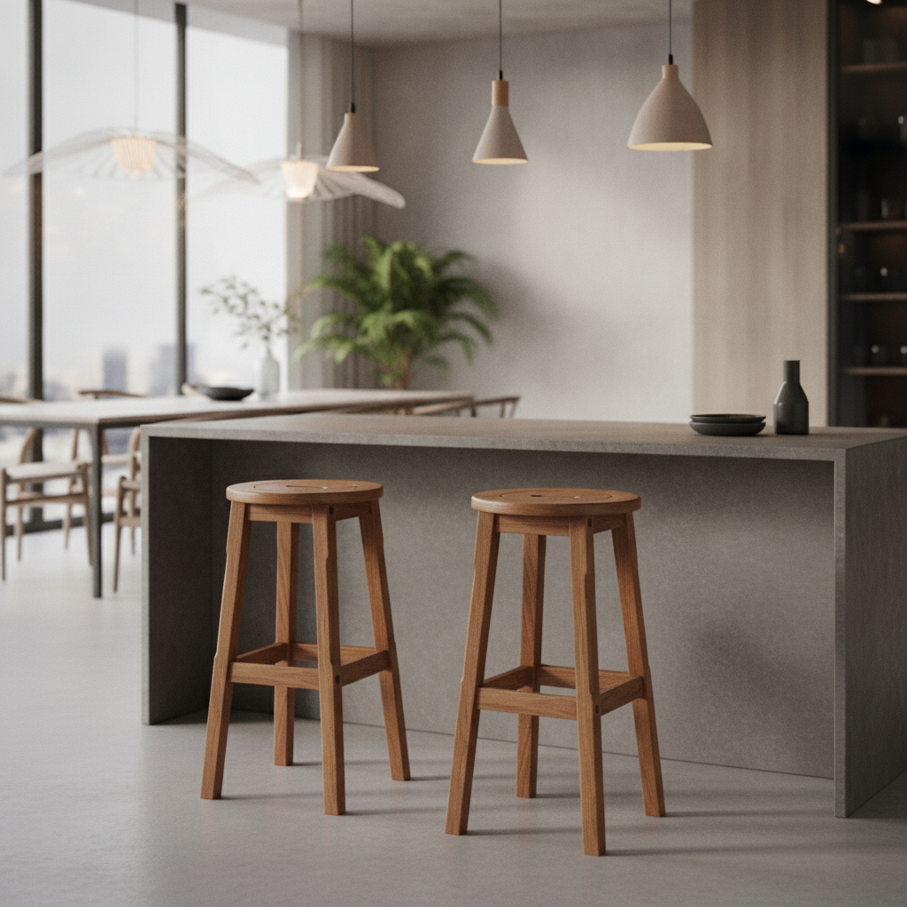 Wooden Bar Stools 760mm for Dining Spaces (Pack of 2)