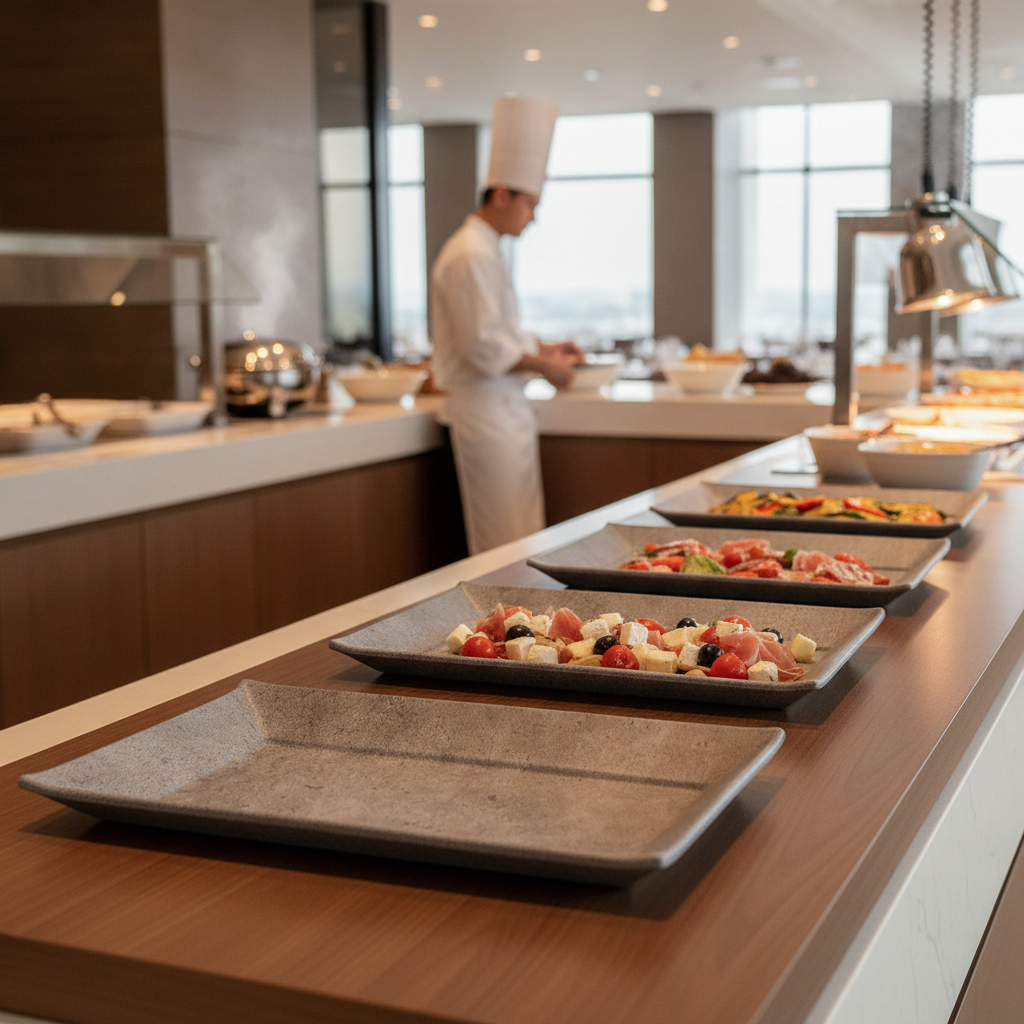 Melamine Grey GN 1/3 Tray for Buffets & Catering