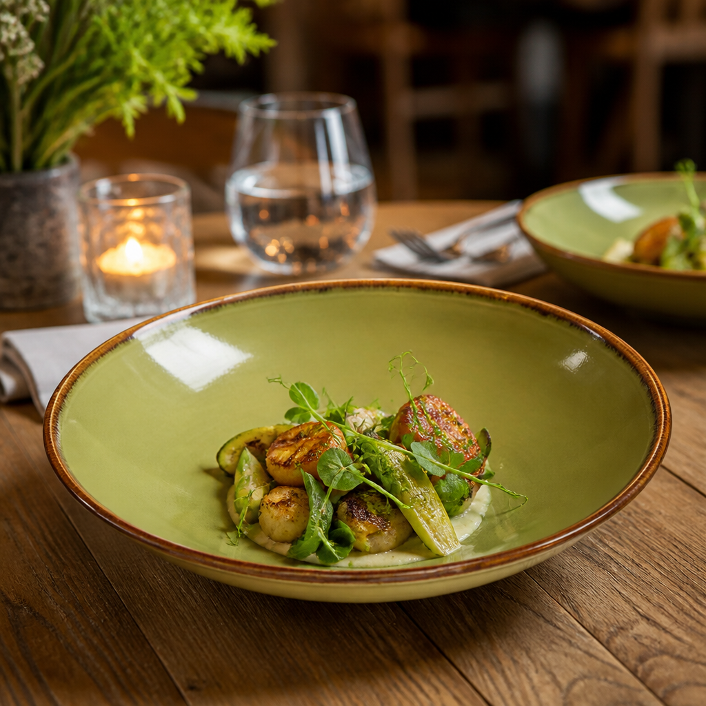 Harvest Evolve Coupe Bowls in Green 248mm for Farm-to-Table Dining