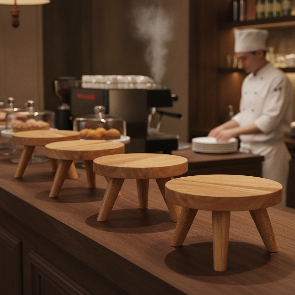 Wooden Display Stands 150x100mm for Catering & Hospitality (Pack of 4)