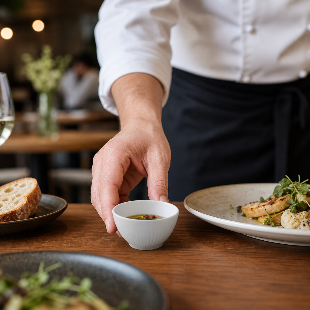 Dipping Pots 85mm Ceramic for Table Service (Pack of 12)