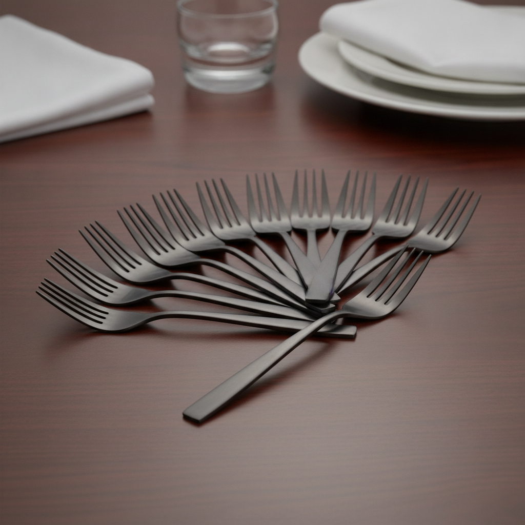 18/0 Stainless Steel Dessert Forks for Formal & Casual Dining (Pack of 12)