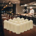 Wax Ivory Pillar Candles 120mm for Creating Ambience (Pack of 12)