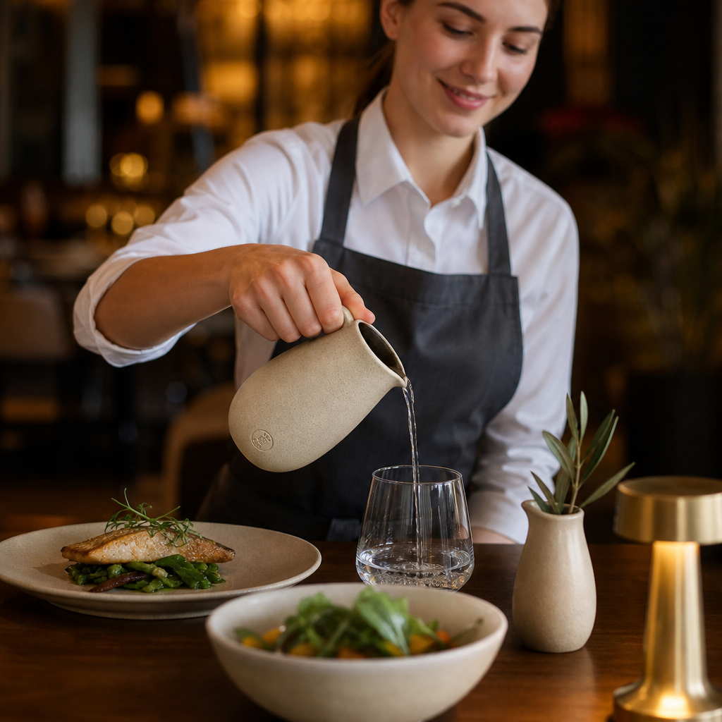 Stoneware Unhandled Jugs 250ml for Hospitality Settings (Pack of 6)