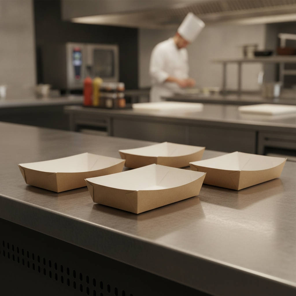 Paperboard Small Tray for Hot and Cold Foods (Pack of 280)