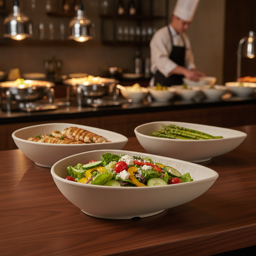 Melamine Serving Bowl 600ml for Buffets & Catering