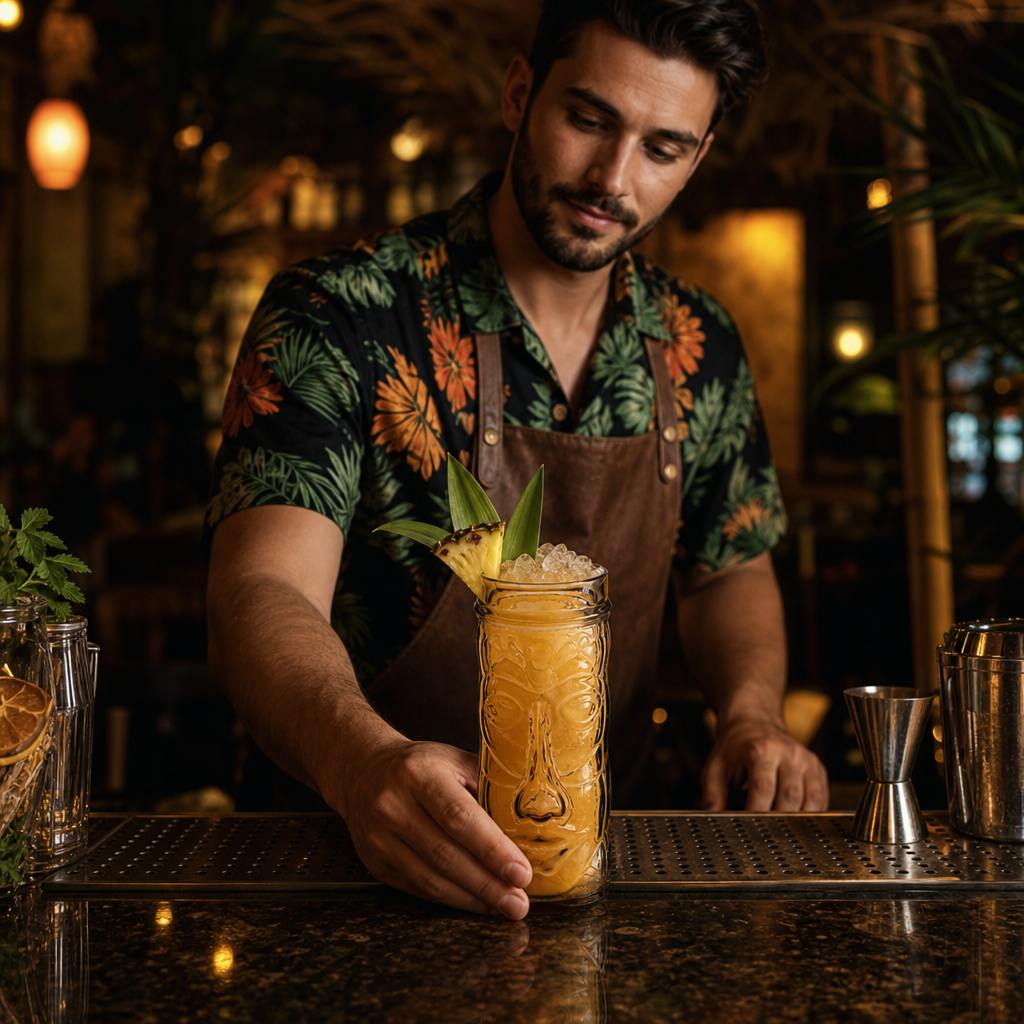 Glass Tiki Glasses 450ml for Cocktails (Pack of 6)