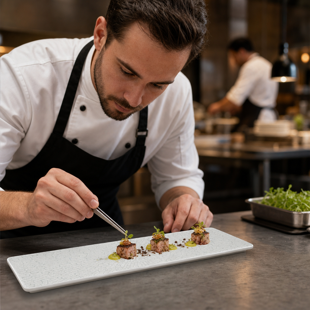 Tasting Trays 295mm Grey Vitrified Ceramic for Catering (Pack of 6)