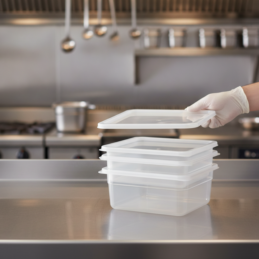 Polyethylene Square Food Storage Container Lid for Food Prep