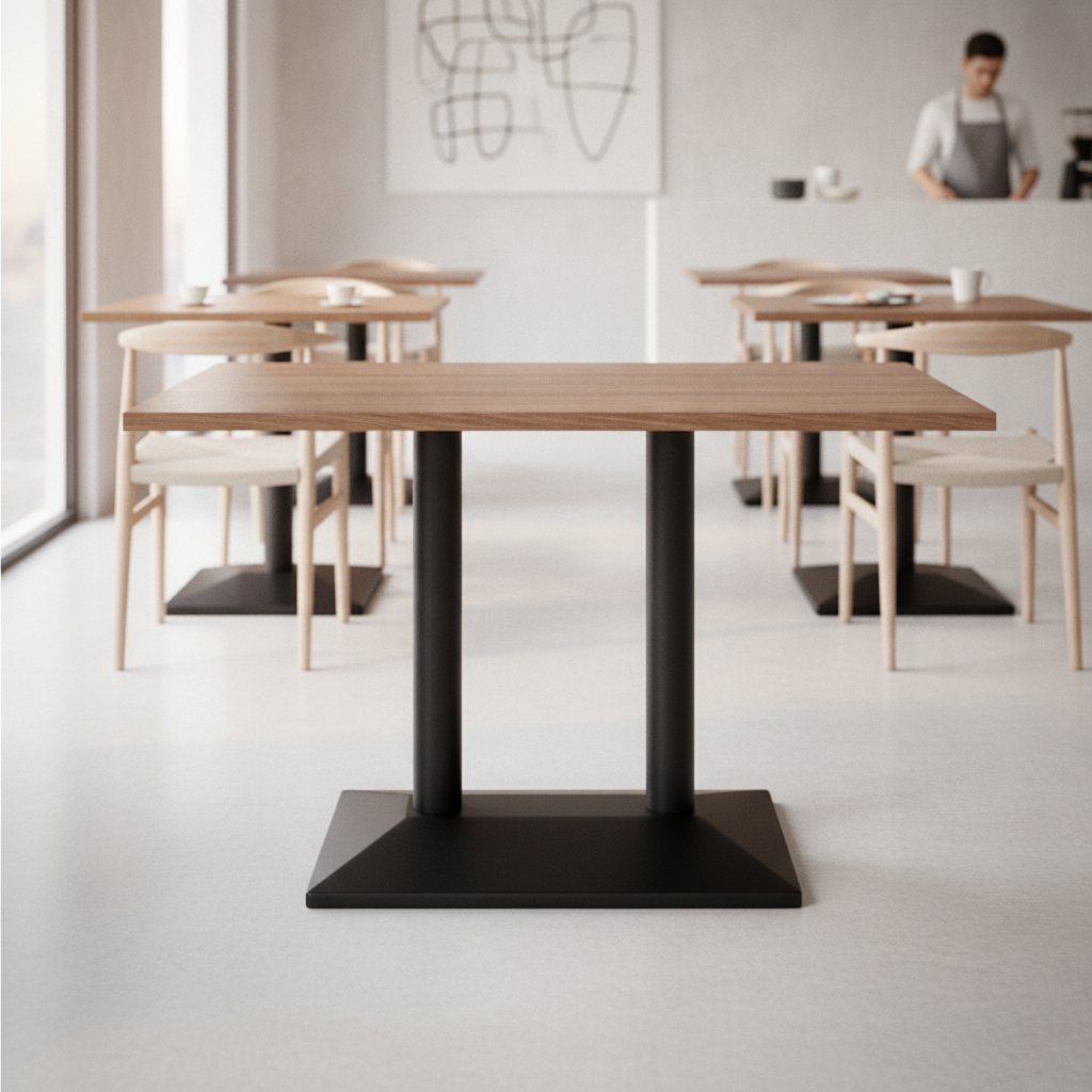 Melamine Indoor Dining Table 1200mm for Cafés & Restaurants