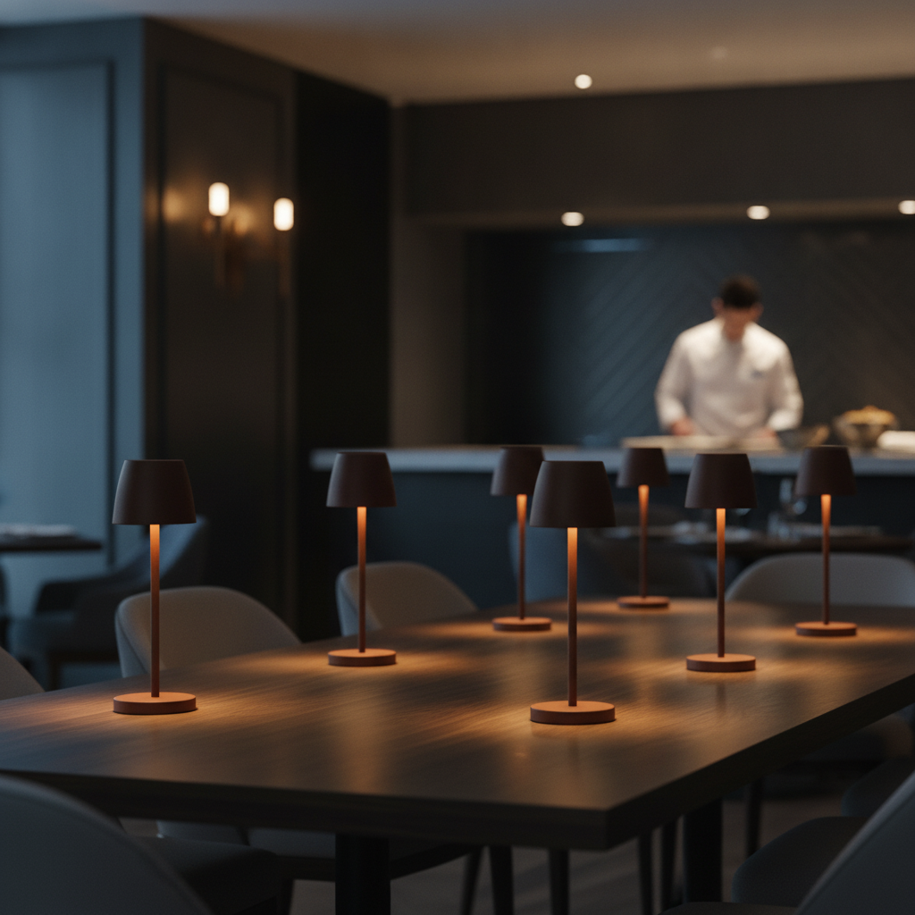 Iron Mini Cordless Table Lamps 260mm for Smaller Venues (Pack of 6)