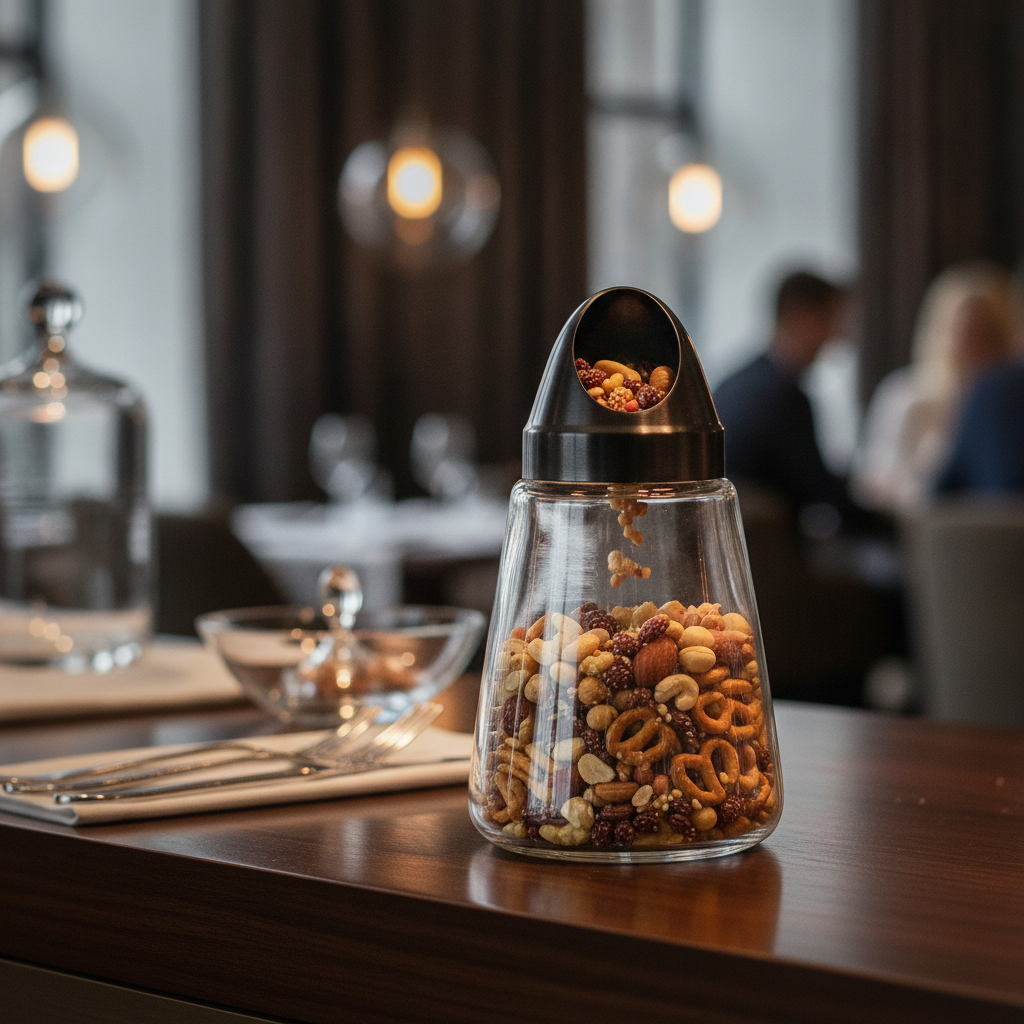 Metal & Glass Snack Dispenser 0.35L for Parties & Events