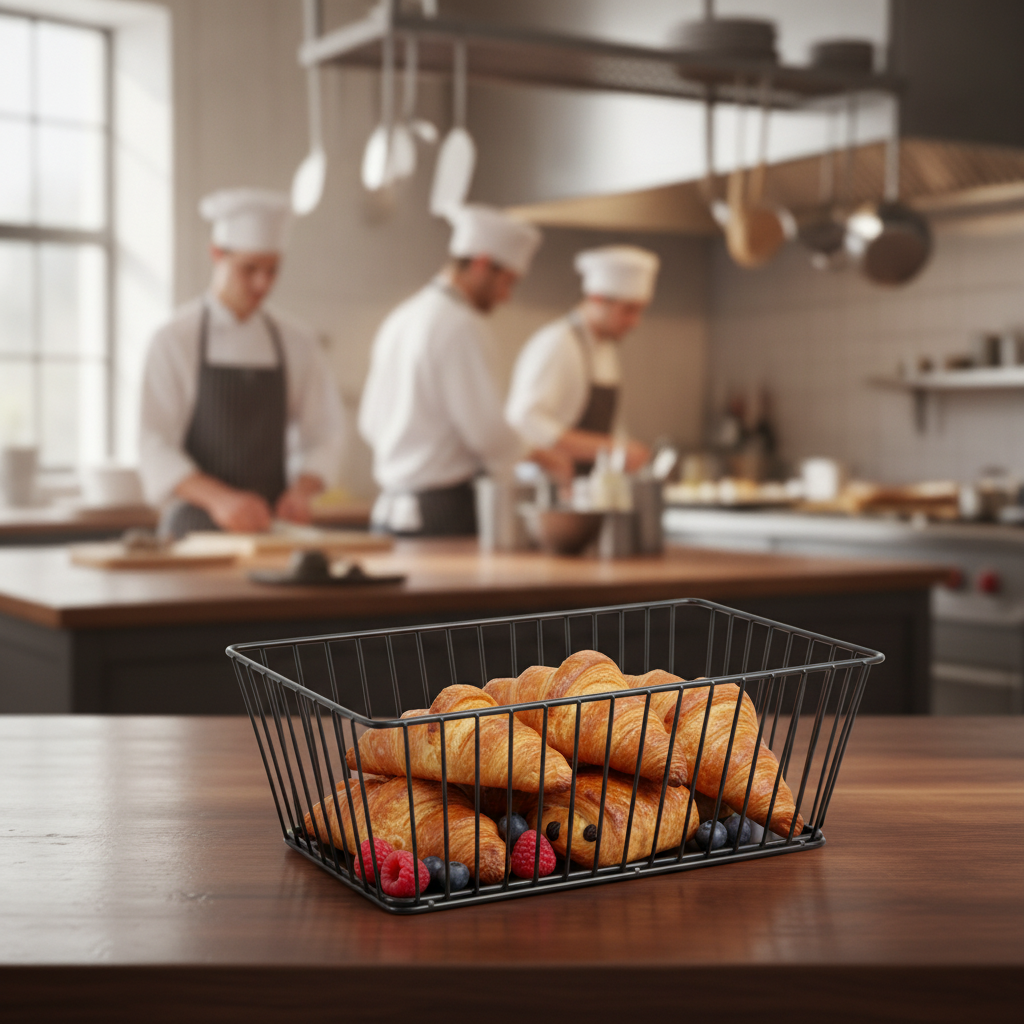 Iron Rectangular Food Display Tray 280x180x100mm for Front of House