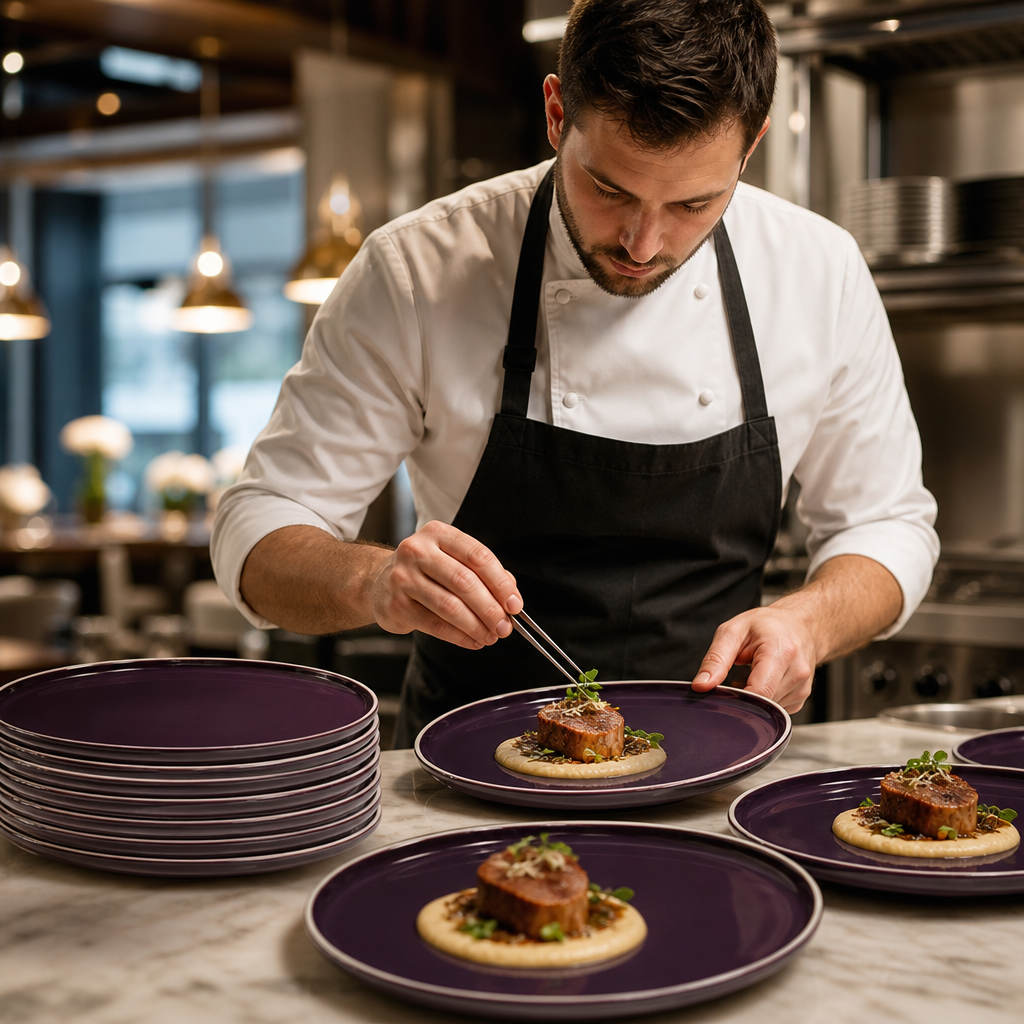 Alumina Stack Plates 255mm Vitrified Ceramic for Hospitality (Pack of 12)