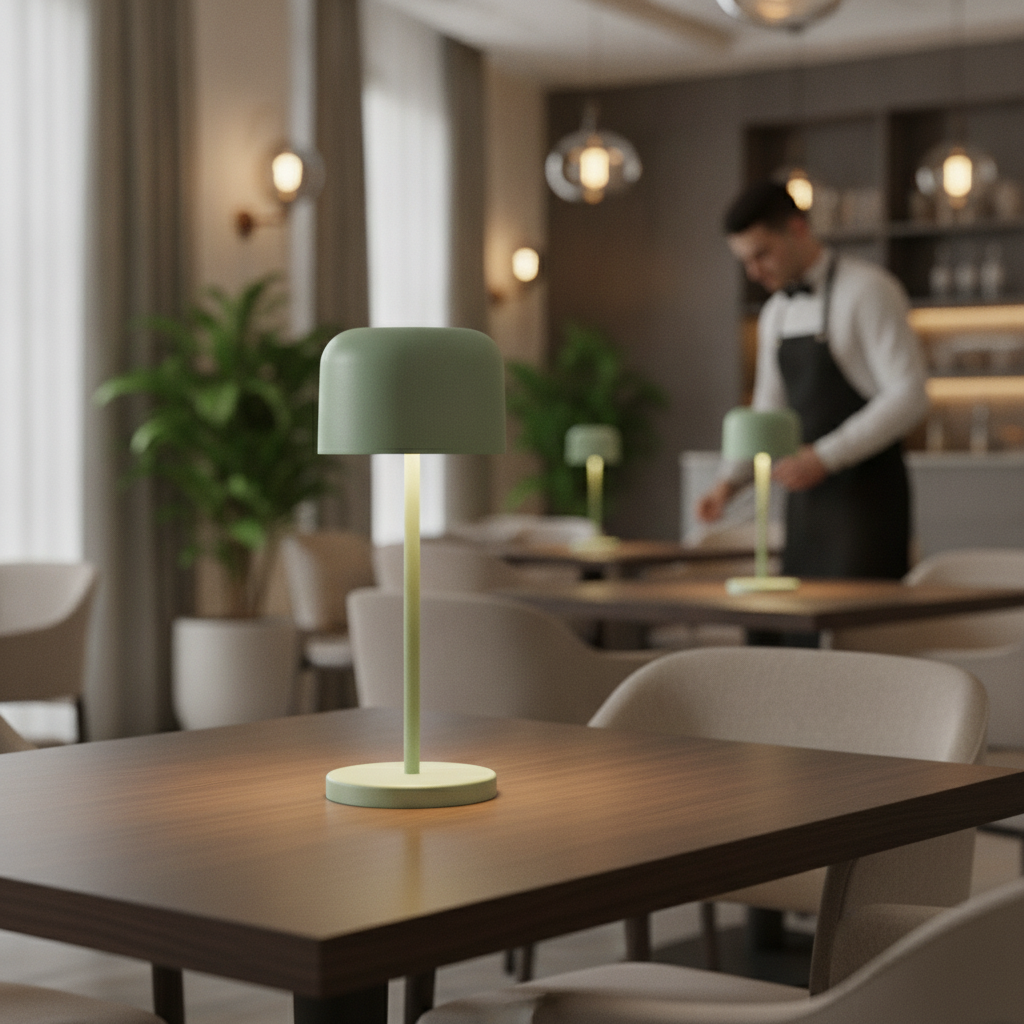 Aluminium Round Dome Table Lamp 200mm for Indoor & Outdoor Use