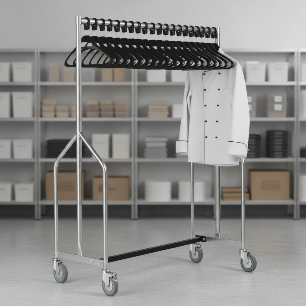 Epoxy-Coated Steel Heavy Duty Garment Rail for Efficient Storage (Pack of 20)