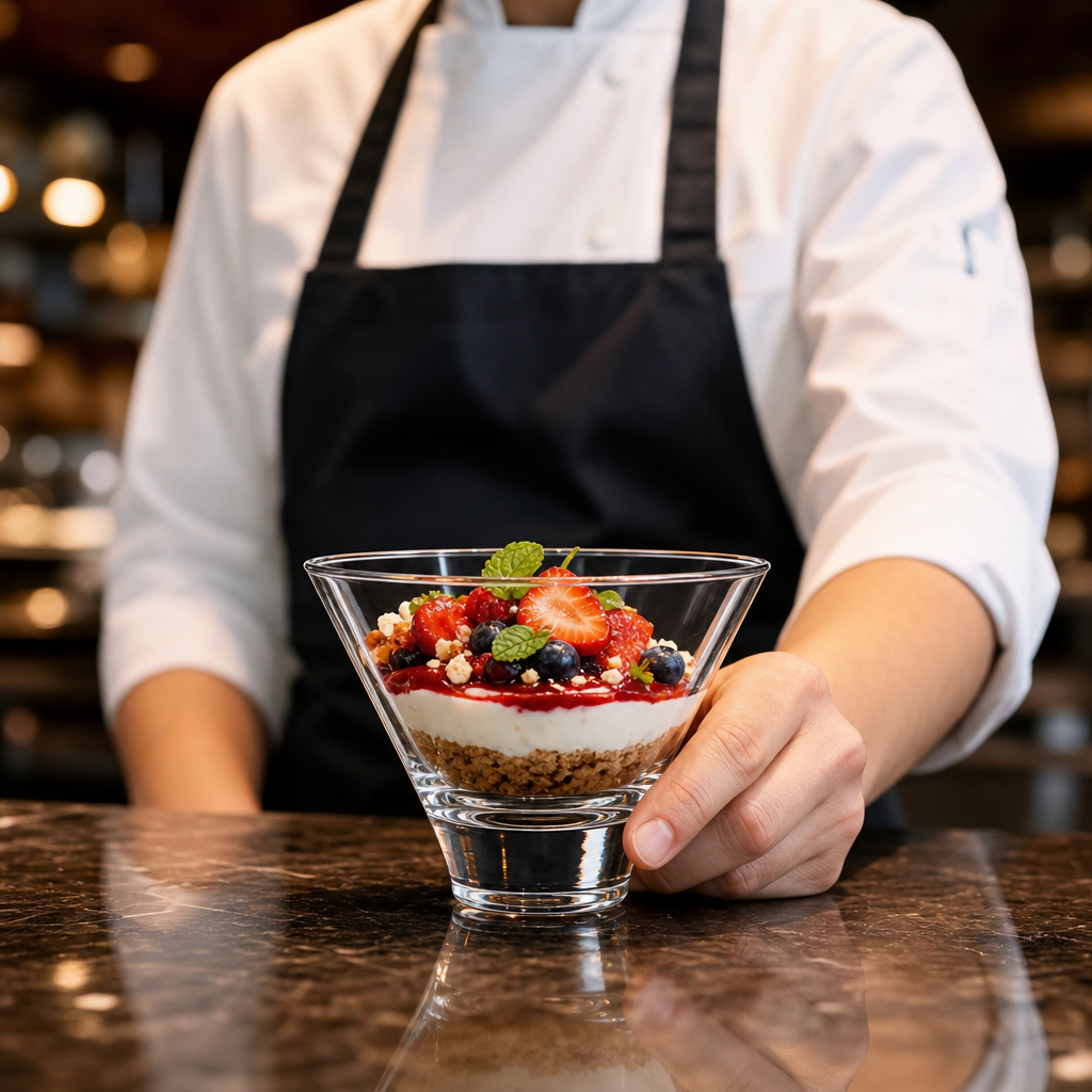 Clear Glass Dessert Glasses 410ml for Catering & Hospitality (Pack of 24)