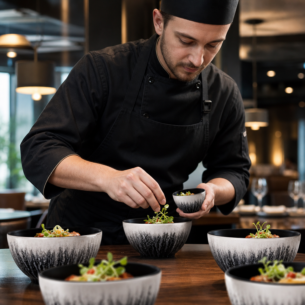 Deep Bowls 102mm Black Ceramic for Modern Hospitality (Pack of 12)