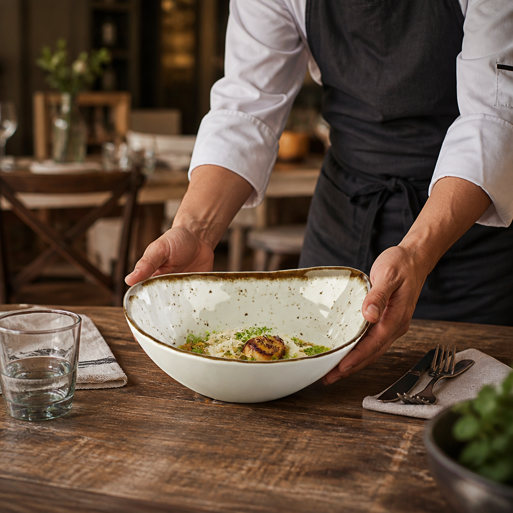 Oval Bowl 230mm Melamine for Rustic Table Settings